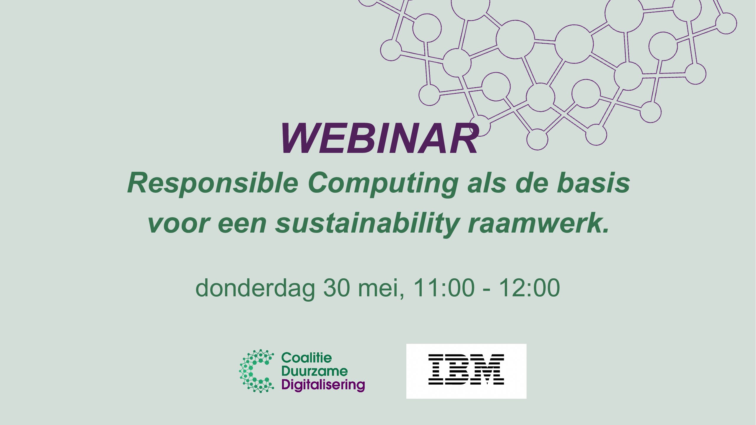 Webinar Responsible Computing als de basis voor een sustainability raamwerk