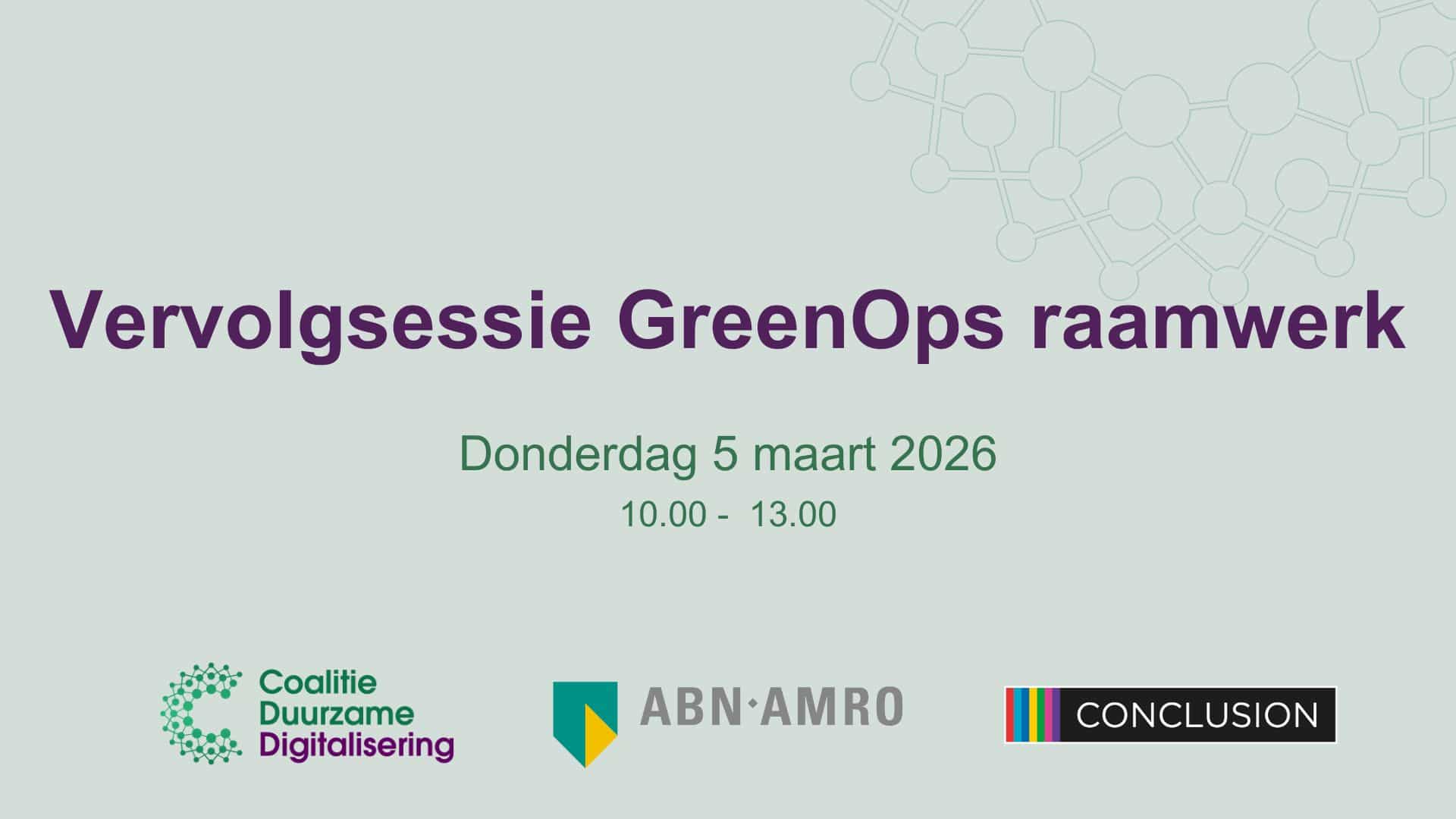 Vervolgsessie GreenOps raamwerk