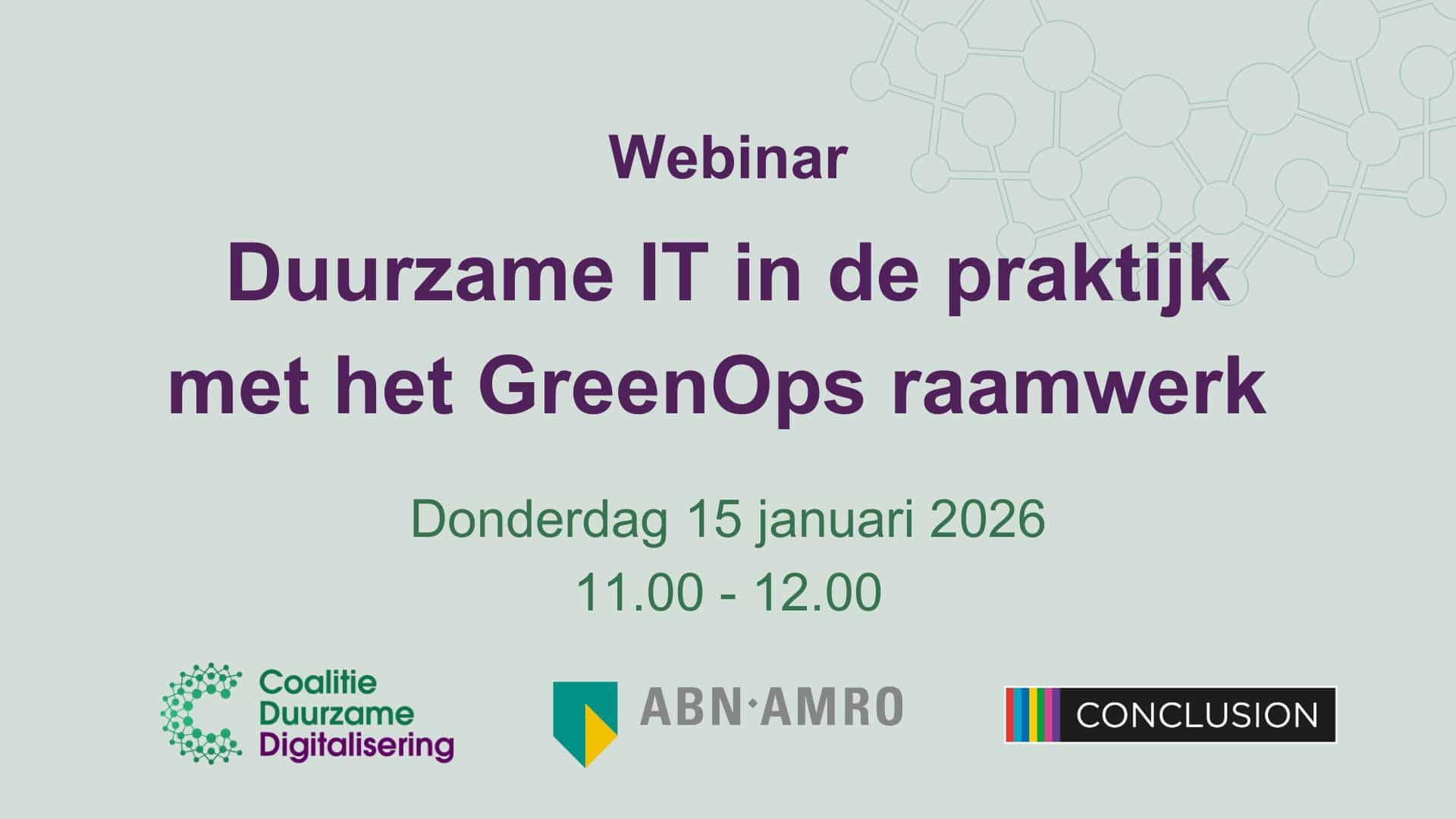 Webinar: Duurzame IT in de praktijk met het GreenOps raamwerk